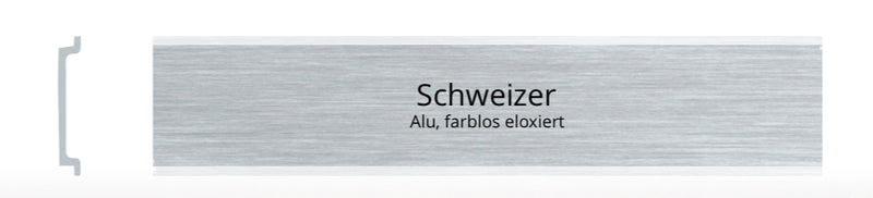 Schweizer 110x20mm Alu.farblos.eloxiert/ incolore (10 Stück/ 10 Piéce) A10