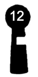 F 110 Chubb-Schlüssel, 3 Stück (3 pièce)