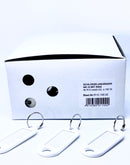 AS-R10.100.02/Schlüsselanhänger Weiss mit Loch und Ring, VE mit 100 Stück