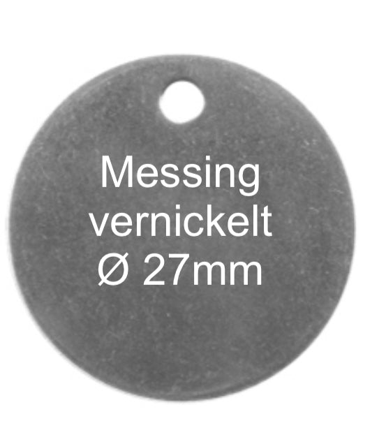 AS,Rund 27 mm, 10Stück/ 10 pièces (médailles pour petit animaux)