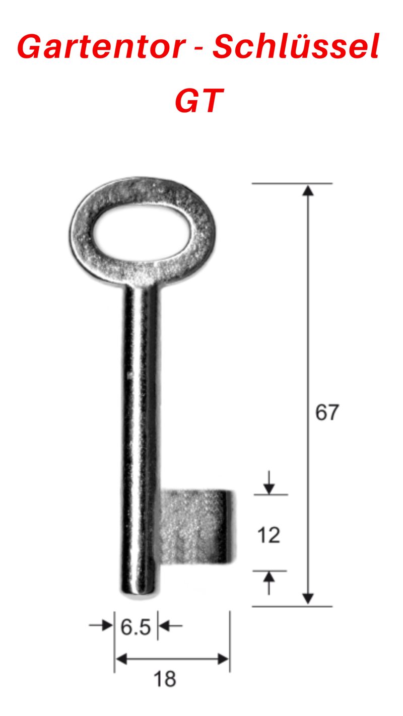 GT Gartentor-Schlüssel, 3 Stück (3 pièce)