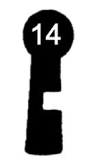 F 110 Chubb-Schlüssel, 3 Stück (3 pièce)