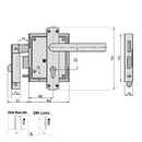 Serrure à caisson universelle pour cylindres profilés