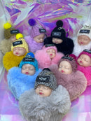 Peluche coeur bébé sur la clé pendentif 10cm 6 couleurs asst.