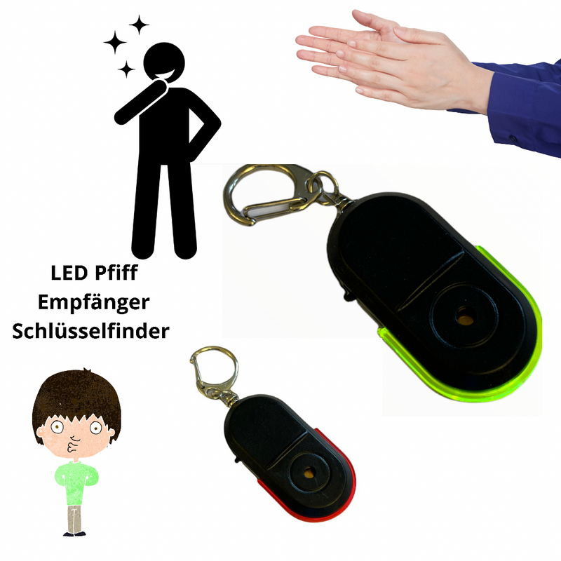 Schlüsselfinder mit Alarm und LED-Licht / Chercheur de clé avec alarme et lumière LED