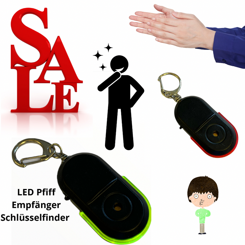 Schlüsselfinder mit Alarm und LED-Licht / Chercheur de clé avec alarme et lumière LED