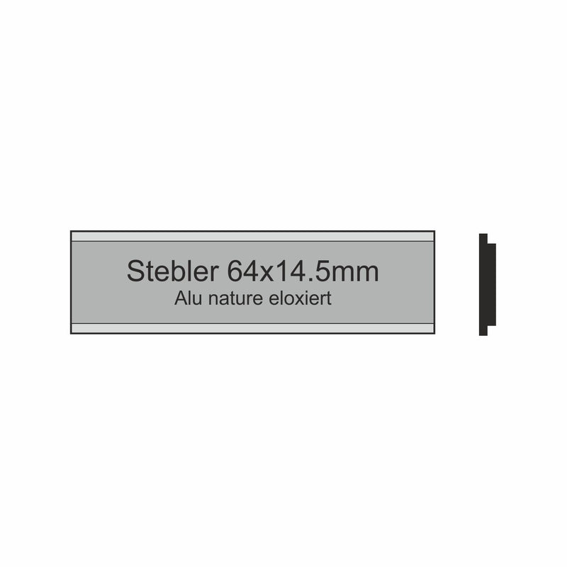 Stebler, 64×14.5mm, Alu Farblos Eloxiert, A6