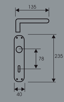 BE 221 - Edelstahl Beschlag, für Profilzylinder