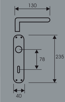 BE 222 - Edelstahl Beschlag, für Profilzylinder