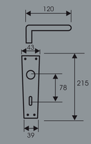 BE 224 - Aluminium Beschlag, für Buntbart