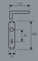 BE 225 - Messing Beschlag, für Buntbart