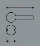 BE 228 - Tür-Garnitur für Rundzylinder Ø 22 mm