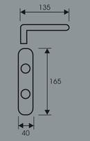BE 230 - Kurzschildgarnitur sichtbar geschraubt
